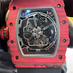นาฬิกาข้อมือผู้ชายสไตล์ธุรกิจลำลอง รุ่นท็อป 1103 Red Devil ตัวเรือนคาร์บอนไฟเบอร์ ดีไซน์พิเศษ พร้อมกลไกปรับแต่ง - Product Image 5