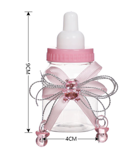 HLC Lovely Bear Bow Milk Bottle Candy Box Elegant Table Decor &amp; Souvenir Gift &amp; <strong>Baby</strong> <strong>Shower</strong> Baptism Newborn Welcome <strong>Party</strong> <strong>Favor</strong> - Product Image 4
