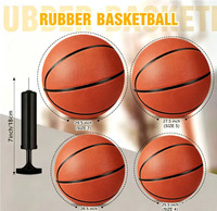 Ballon de basket JANYGM multicolores en caoutchouc taille 5 pour enfants et jeunes adultes - Résistant à l'eau, écologique, durable, pour l'entraînement et les jeux