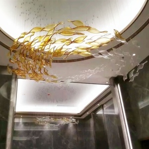 Tùy Chỉnh Lớn Khách Sạn Dự Án Nghệ Thuật Glass Chandelier Sảnh Khách Sạn Big Trần Pendant Lights - Product Image 4