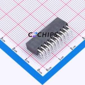 SSW-110-02-S-D-RA Pin Socket Bent Lead Through Hole,P=2.54mm Connector 2.54mm 2.54mm Right Angle Insert Double Row - Product Image 2