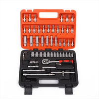Juego de Herramientas para Reparación de Automóviles de 53 Piezas, Juego de Llaves de Trinquete, Llave Dinamométrica, Juego de Herramientas para Mantenimiento de Motocicletas y Vehículos