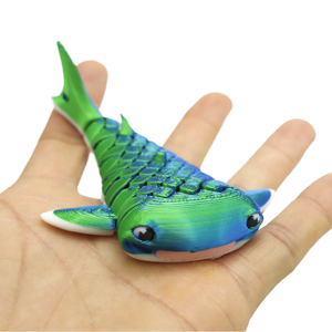 Ornements de requin créatifs et tendance en PLA imprimé en 3D, multicolores, jouets articulés animaux, artisanat de décompression transfrontalier - Product Image 4