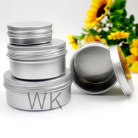 Nouvelle conception 2026 – Boîtes métalliques rondes vides en aluminium pour crème visage avec couvercle à vis