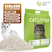Arena para Gatos de Bentonita de Sodio Económica, Biodegradable, de Bajo Contenido de Polvo y Aglomerante, 20 kg