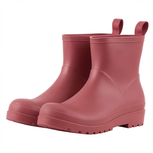 Botas de Lluvia Cortas para Mujer, Impermeables, Tipo Chelsea, Antideslizantes, Punta Redonda, Calzado para Caminar en el Jardín - Product Image 1