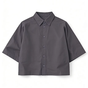 Essential Clean-Fit Cropped Button-<b>Down</b> - Product Image 1