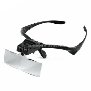 Eyelash Extension 5 Lens Adjustable <strong>Headband</strong> Magnifying Glass <strong>Magnifier</strong> With LED Light Lamp Magnifying Glasses for False Lashes - Product Image 2