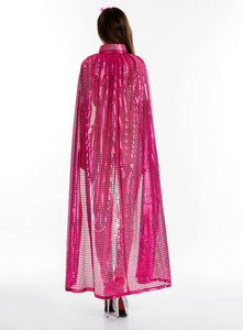 Accessoires de costume d'Halloween pour femmes, cosplay, mascarade, cape à paillettes de sorcière, elfe, magicien adulte - Product Image 6