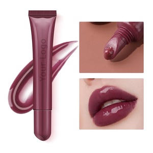 ลิปกลอสเชอร์รี่สีชมพูเพปไทด์ลิปกลอสลิปมันสีแต่งหน้าลิปบัตเตอร์บาล์มบำรุงความชุ่มชื่นบีบหลอดโลโก้ส่วนตัว - Product Image 1