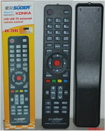 Sunchonglic Remote kontrol TV pintar Universal KK-208E Remote kontrol untuk Konka TV