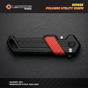 LANDING 521023 Heavy Duty <b>Folding</b> <b>Utility</b> <b>Knife</b> with Stainless Steel Blade for DIY Outdoor Camping and Everyday Carry - Product Image 3