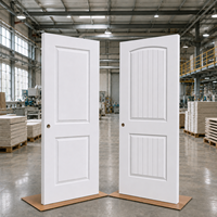 Porte moulurée résidentielle moderne à 2 panneaux en MDF à âme creuse, apprêtée blanche, 30x80'', pour chambre, salon, salle à manger