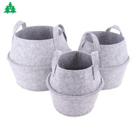 Panier de rangement pour la maison, panier en feutre pliable pour le jardin, plateaux pour pots, pots en tissu pour la culture des plantes et le rangement