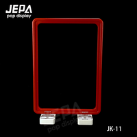 Bingkai Poster plastik A3-A6 kustom untuk iklan Pop rak Display label harga Supermarket untuk promosi