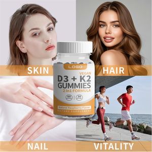 निजी लेबल हैल वेगन की खुराक ओएम डी फैक्टरी शुद्ध सॉफ्टजेल कैप्सूल विटामिन डी 3 k2 गुम्मस - Product Image 3