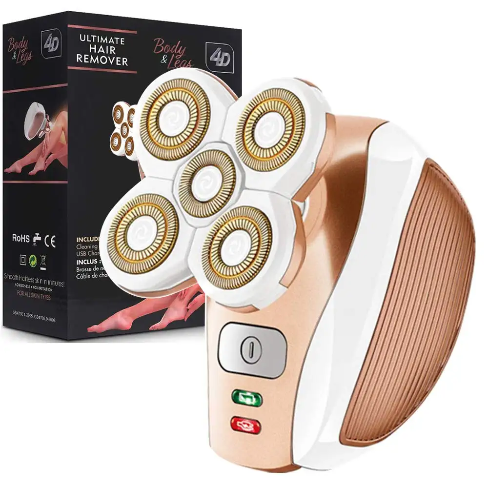 Epilator Penghilang Rambut Tanpa Rasa Sakit Wanita, Tahan Air Pisau Cukur Elektrik Tanpa Kabel Kaki Tubuh Bikini Area Pemangkas Rambut Penghilang Epilator