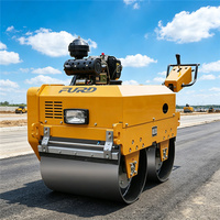 Mini-compacteur routier hydrostatique complet 550 kg, moteur essence EPA Euro 5 ou diesel, tambour lisse tandem, machine à pavage