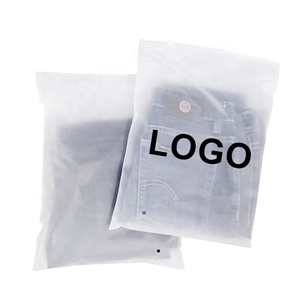 <span class=keywords><strong>Sac</strong></span> d'emballage en plastique givré personnalisé mat imprimé PE fermeture à glissière poly curseur fermeture à glissière pour vêtements vêtements - Product Image 1