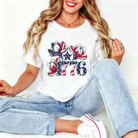 Impression DTF personnalisée en gros, motif Jour de l'Indépendance, transfert thermique à repasser pour vêtements et t-shirts