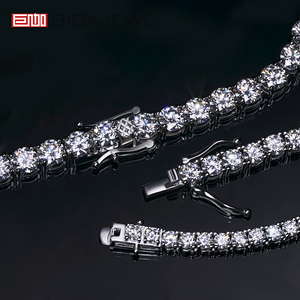 GIGAJEWE Collana e Bracciale Tennis in Moissanite, Argento Sterling 925 Placcato Oro Bianco 18k, Supera il Test del Diamante - Product Image 6