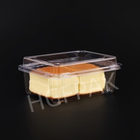 Boîte d'emballage alimentaire transparente en PET/RPET jetable de 16 oz avec bande de déchirement, idéale pour les noix, les biscuits et les produits de boulangerie