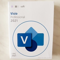 Visio 2021 Pro Perakende Kutusu Anahtar Kartlı Lisans MS Visio Professional 2021/2024 Bağlı Lisans Ömür Boyu Çevrimiçi Aktivasyon PC için