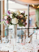 Nouveaux Centres de Table de Mariage en Fleurs Blanches, Boules de Fleurs Artificielles en Soie Rose Rouge
