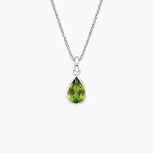 Recién llegados collar <span class=keywords><strong>de</strong></span> joyería fina 925 piedra <span class=keywords><strong>de</strong></span> nacimiento <span class=keywords><strong>de</strong></span> plata esterlina encanto pera corte diamante bisel <span class=keywords><strong>solitario</strong></span> colgante collar - Product Image 5