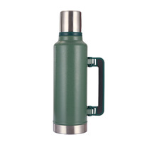 Botol minum stainless steel kapasitas besar 1,3L untuk perjalanan luar ruangan, termos olahraga, dengan cangkir