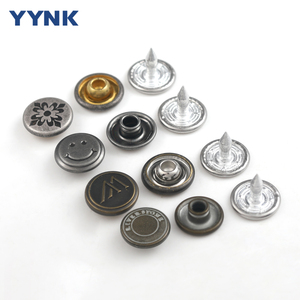 Nút áo quần kim loại mạ niken không chứa niken, kiểu cổ điển, làm theo yêu cầu, in logo tùy chỉnh, bán sỉ, dùng cho quần, túi, áo khoác - Product Image 1