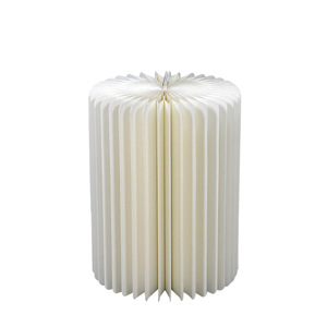 Mesa cilíndrica plegable para postres, columna romana de papel kraft, decoración para bodas, soporte de exhibición para fondo. - Product Image 5