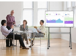 Kaloc as90 TV giỏ hàng cán tầng đứng có thể khóa bánh xe có thể điều chỉnh xe đẩy 55-86 inch bảng tương tác TV hiển thị đứng - Product Image 2