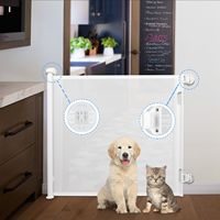 Barrière de sécurité pour bébé et barrière rétractable en maille pour bébé, barrière pour chien - Porte de sécurité facile à franchir pour enfants et animaux domestiques