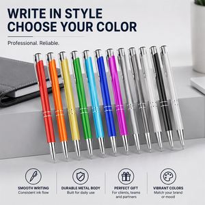Stylo bille en plastique et métal personnalisable avec logo, idéal pour la promotion de votre entreprise, impression sérigraphiée, cadeau d'entreprise - Product Image 2