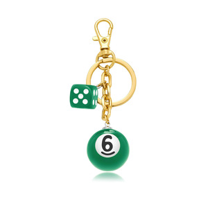 Dice 8 Billiard Keychain Mini Lucky Black Dice 8-ball <b>Keyrings</b> No 8 Ball Key Chain for <b>Women</b> Bag Charm - Product Image 3