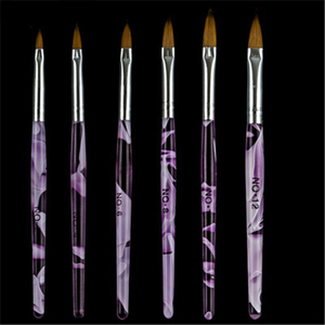 <span class=keywords><strong>NABR</strong></span>-102 Kolinsky cheveux plat acrylique Nail Art brosse 20% à 100% taille 12 manche rose pour usage décoratif - Product Image 5