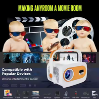 JY325 projecteur LCD portable avec haut-parleurs intégrés lampe LED et WiFi 6 HD projecteur vidéo Home cinéma projecteur