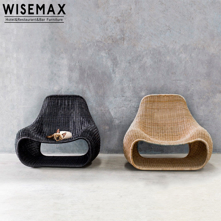 Уличная мебель из ротанга в скандинавском стиле, плетеный стул, диван для отдыха, двор, гостиничный стул