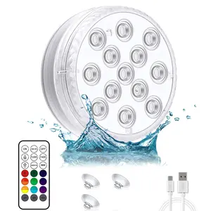 LINLI telecomando LED piscina luce subacquea LED luce subacquea ricaricabile luci LED sommergibili magnetiche