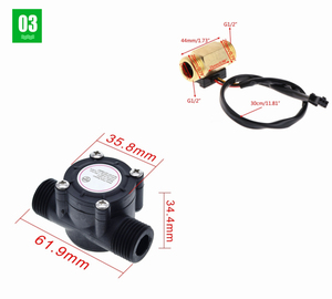 เครื่องวัดการไหลของน้ำแบบแม่เหล็ก รับประกันคุณภาพ G1/2 1-30 ลิตร/นาที สีดำ สำหรับเครื่องทำน้ำอุ่น - Product Image 4