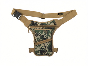 Borsa da gamba mimetica in tela da uomo con tasche con cerniera per uso esterno - Product Image 1