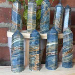 Offre Spéciale – <span class=keywords><strong>Tour</strong></span> en Cristal <span class=keywords><strong>de</strong></span> Lapis Lazuli Naturel, Pointe Obélisque en Pierre Précieuse Bleu Profond, Baguette pour Chakra <span class=keywords><strong>de</strong></span> <span class=keywords><strong>la</strong></span> Gorge - Product Image 2