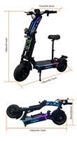 Trottinette électrique de haute qualité, longue autonomie (60-300 km), 72V, 10000W, 15000W, double moteur brushless, 40AH, 60AH, 80AH, 100AH, 13 pouces, 14 pouces