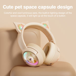 <span class=keywords><strong>Casque</strong></span> d'écoute <span class=keywords><strong>sans</strong></span> <span class=keywords><strong>fil</strong></span> Onikuma B5, <span class=keywords><strong>casque</strong></span> de jeu B5 beige avec oreilles de chat, <span class=keywords><strong>casque</strong></span> <span class=keywords><strong>gamer</strong></span> Rgb Ps4 <span class=keywords><strong>Ps5</strong></span> <span class=keywords><strong>sans</strong></span> <span class=keywords><strong>fil</strong></span> - Product Image 5