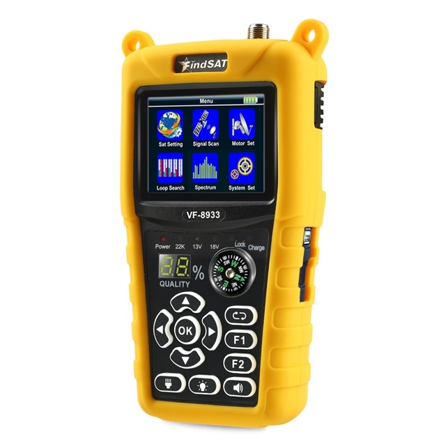 FindSAT VF-8933 High-Definition Plastic & Metal Satellite Finder DVB-S/S2/S2X