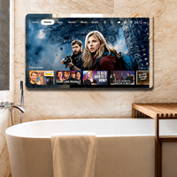 Espejo de Baño con TV Android 4K, Moderno, Ecológico, Impermeable, con Pantalla de Vidrio y Control por Voz, 43/55/65 Pulgadas, Venta al Por Mayor
