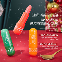 Coffret de baumes à lèvres hydratants saveur fraise, lot de 3, en plastique, étanche, idéal pour Noël, faible MOQ, vente en gros