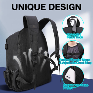 Sac à dos de sport imperméable pour softball et baseball avec compartiments pour battes et crampons, idéal pour les joueurs de lacrosse et de hockey sur gazon - Product Image 6