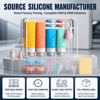 Lot de Bouteilles de Voyage en Silicone Écologiques de 90 ml – Contenants Portables Rechargeables Durables pour Shampoing, Lotion, Gel Douche – Idéal pour l'Extérieur